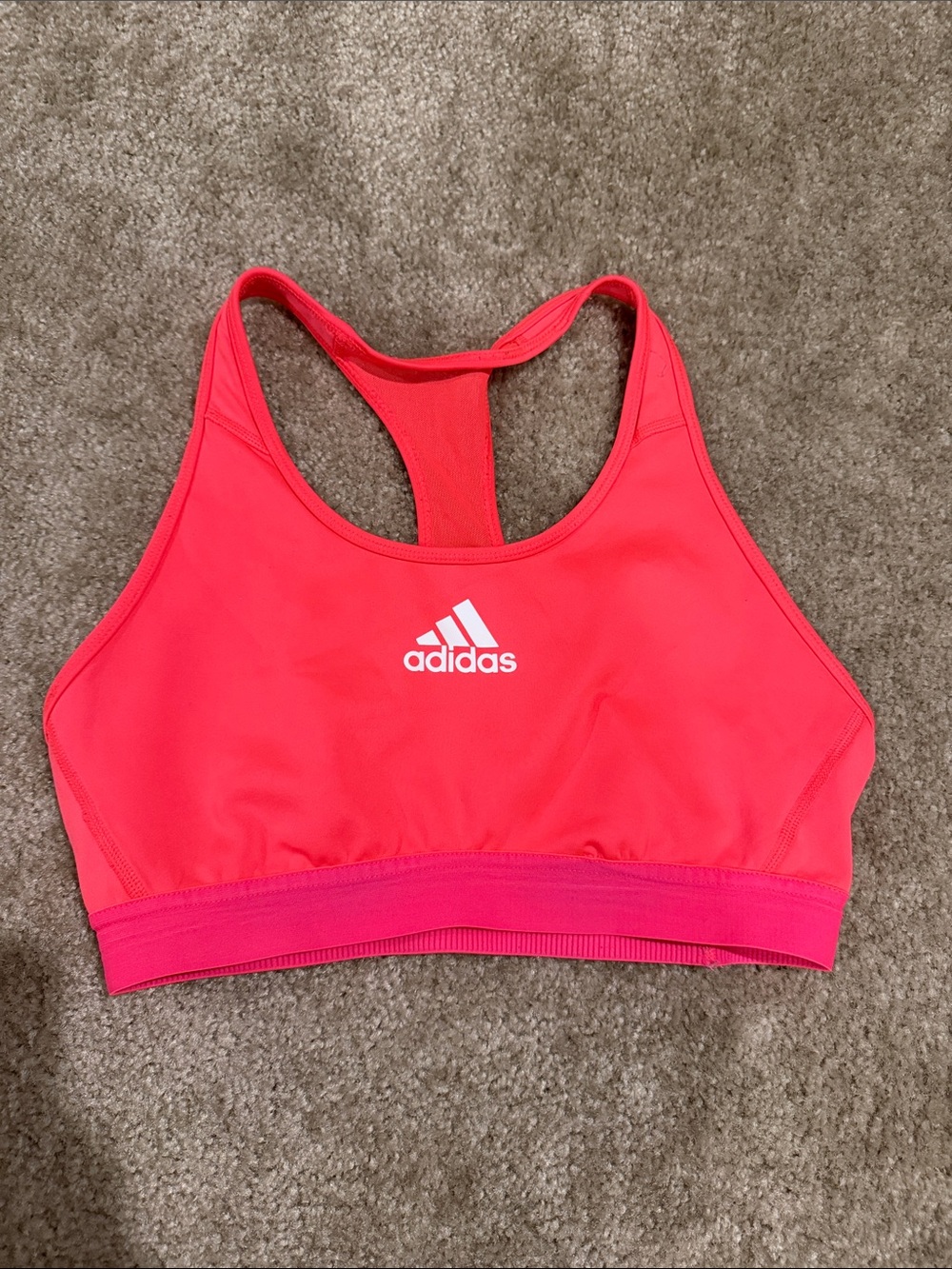 adidas Pink sports bra with Contrast Band